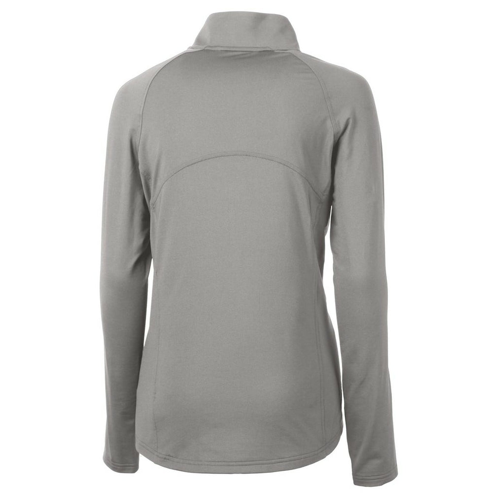 Denver Broncos Cutter & Buck Women's Throwback Logo Adapt Eco Knit Stretch Recycled Half-Zip Pullover Top Gray | NFL