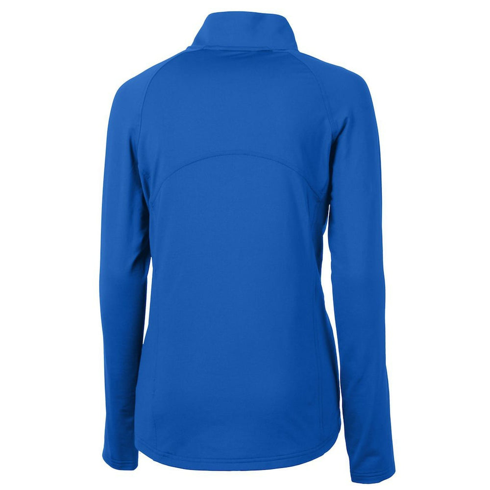 Seattle Seahawks Cutter & Buck Women's Throwback Logo Adapt Eco Knit Stretch Recycled Half-Zip Pullover Top Royal | NFL