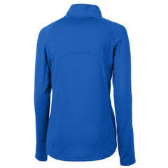 New England Patriots Cutter & Buck Women's Throwback Logo Adapt Eco Knit Stretch Recycled Half-Zip Pullover Top Royal | NFL