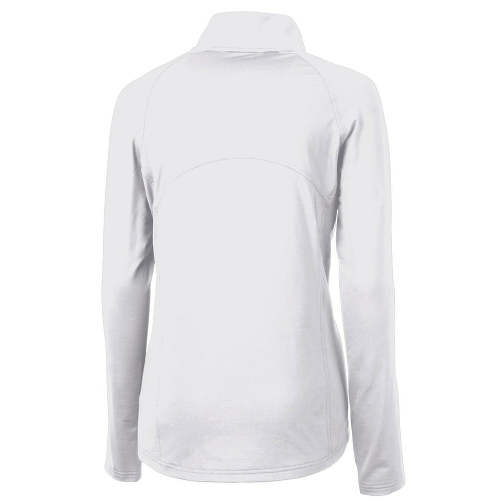 Seattle Seahawks Cutter & Buck Women's Throwback Logo Adapt Eco Knit Stretch Recycled Half-Zip Pullover Top White | NFL