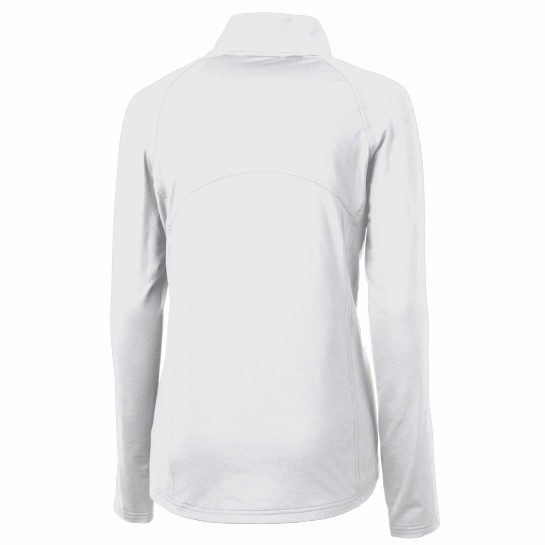 Denver Broncos Cutter & Buck Women's Throwback Logo Adapt Eco Knit Stretch Recycled Half-Zip Pullover Top White | NFL