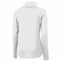 Denver Broncos Cutter & Buck Women's Throwback Logo Adapt Eco Knit Stretch Recycled Half-Zip Pullover Top White | NFL