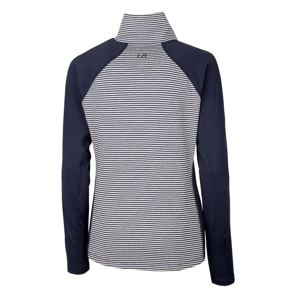Los Angeles Chargers Cutter & Buck Women's Throwback Logo Forge Tonal Stripe Stretch Half-Zip Pullover Top Navy | NFL