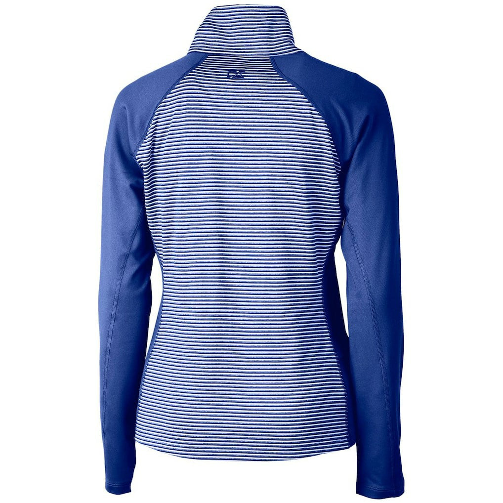 Buffalo Bills Cutter & Buck Women's Throwback Logo Forge Tonal Stripe Stretch Half-Zip Pullover Top Royal | NFL