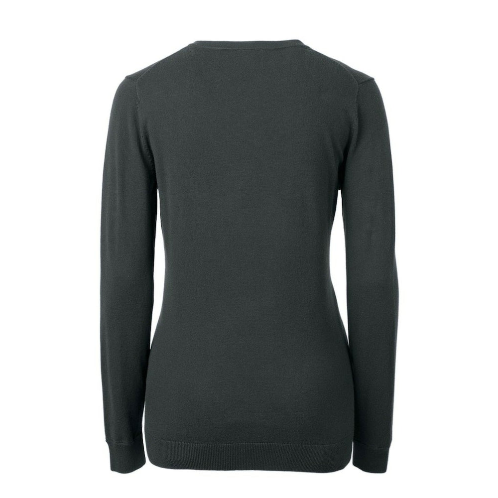 Cleveland Browns Cutter & Buck Women's Throwback Logo Lakemont Tri-Blend V-Neck Sweater Heather Charcoal | NFL