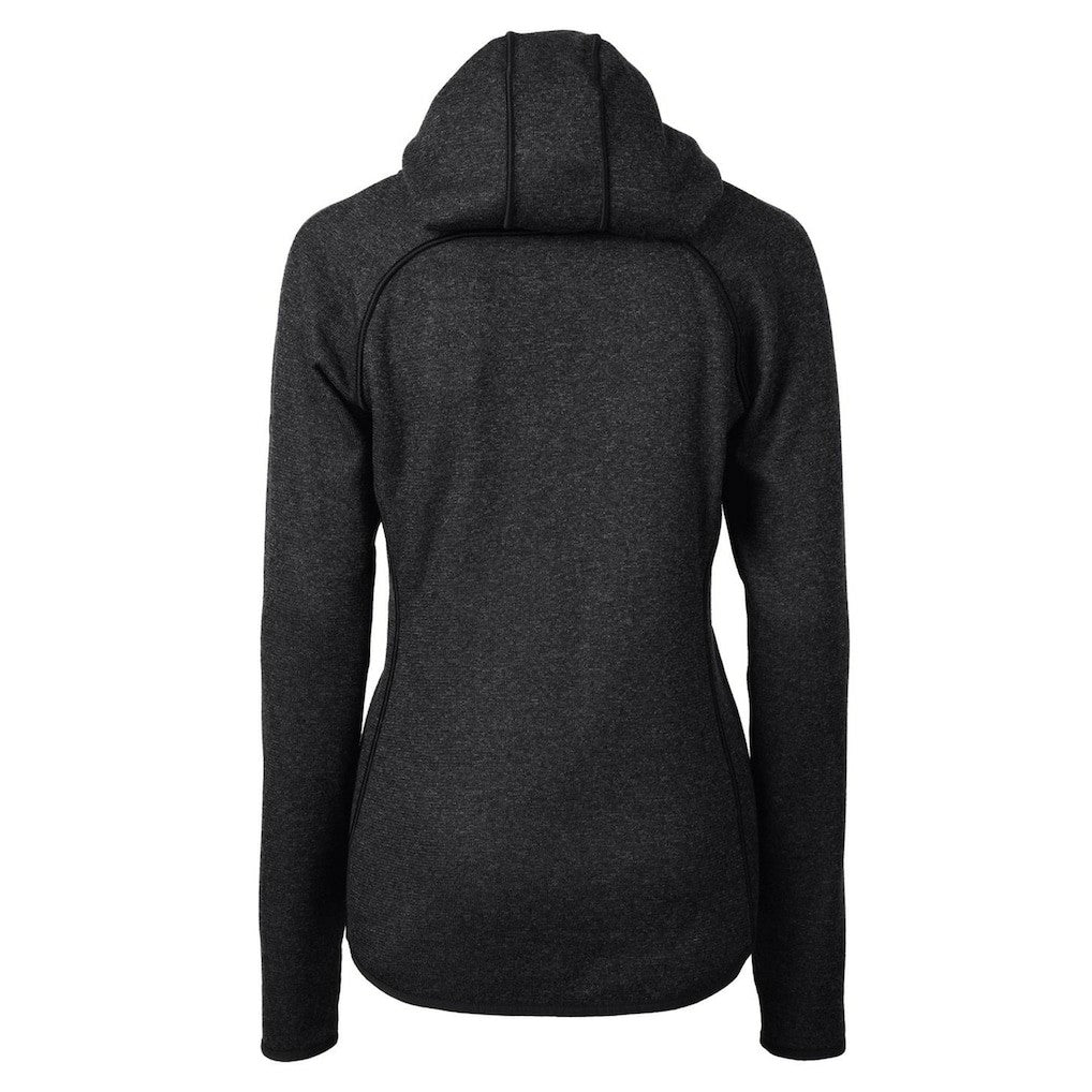 Denver Broncos Cutter & Buck Women's Throwback Logo Mainsail Full-Zip Jacket Heather Charcoal | NFL