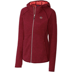 San Francisco 49ers Cutter & Buck Women's Throwback Logo Mainsail Full-Zip Jacket Scarlet | NFL