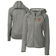 Cincinnati Bengals Cutter & Buck Women's Throwback Logo Mainsail Full-Zip Jacket Heather Gray | NFL
