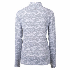 Detroit Lions Cutter & Buck Women's Throwback Logo Traverse Camo Quarter-Zip Pullover Top Charcoal | NFL