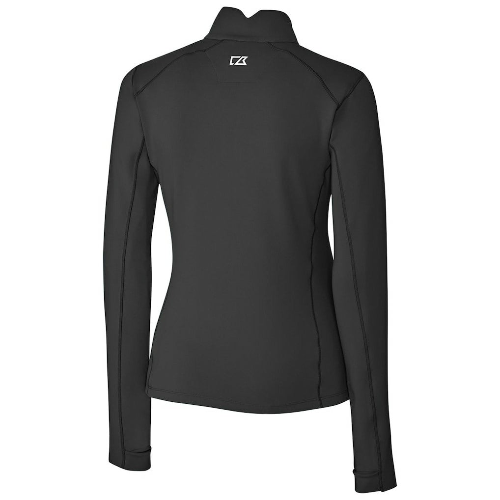 San Francisco 49ers Cutter & Buck Women's Throwback Logo Traverse Stretch Quarter-Zip Pullover Top Black | NFL