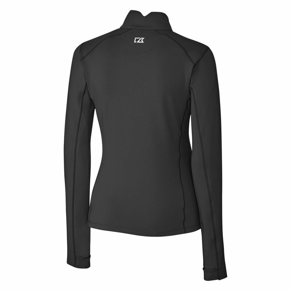 Detroit Lions Cutter & Buck Women's Throwback Logo Traverse Stretch Quarter-Zip Pullover Top Black | NFL
