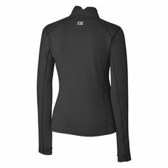 Detroit Lions Cutter & Buck Women's Throwback Logo Traverse Stretch Quarter-Zip Pullover Top Black | NFL