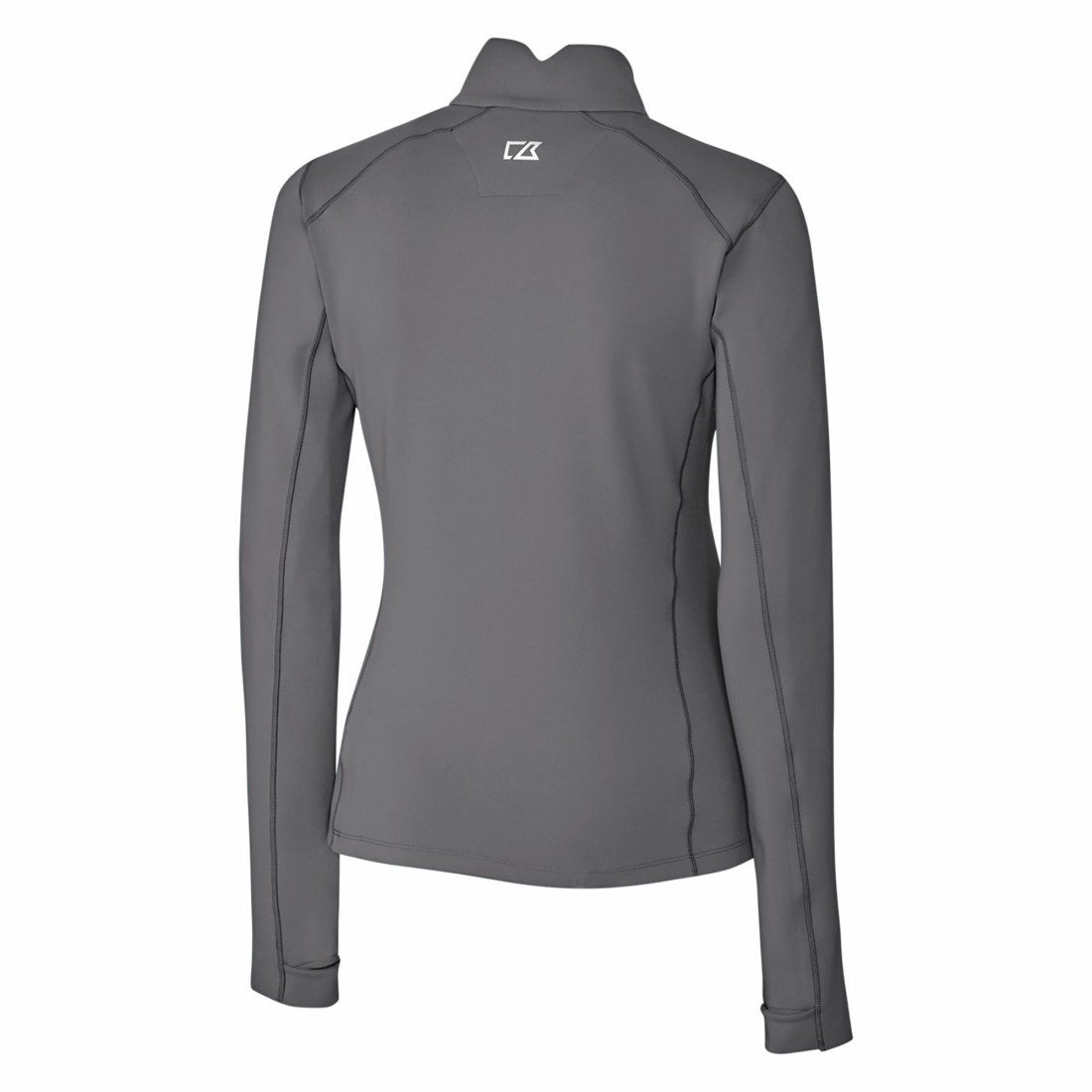 Detroit Lions Cutter & Buck Women's Throwback Logo Traverse Stretch Quarter-Zip Pullover Top Steel | NFL