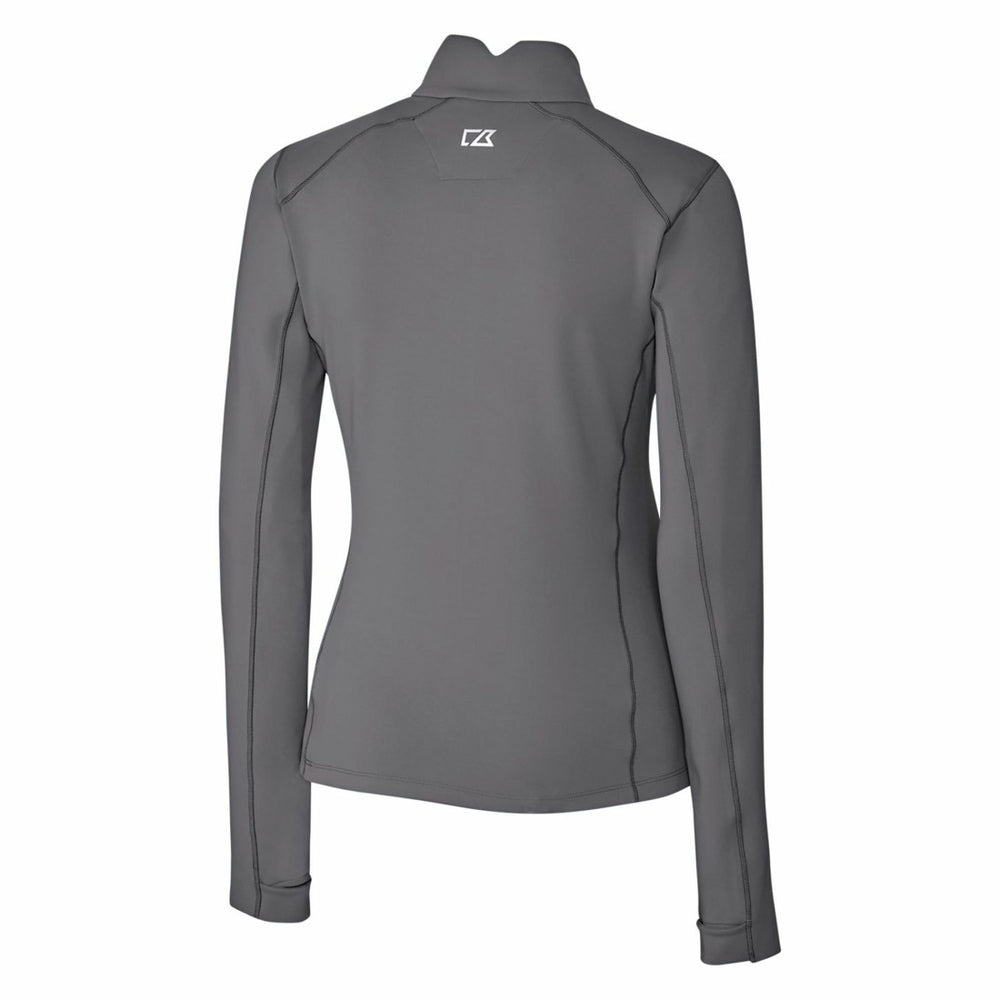 Detroit Lions Cutter & Buck Women's Throwback Logo Traverse Stretch Quarter-Zip Pullover Top Steel | NFL