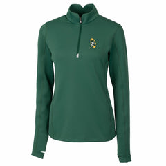 Green Bay Packers Cutter & Buck Women's Throwback Logo Traverse Stretch Quarter-Zip Pullover Top Green | NFL