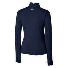 New York Giants Cutter & Buck Women's Throwback Logo Traverse Stretch Quarter-Zip Pullover Top Navy | NFL