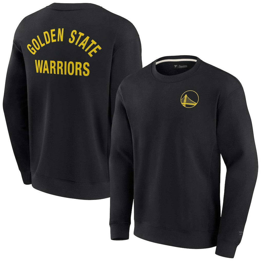 Golden State Warriors Unisex Elements Super Soft Fleece Pullover Sweatshirt Black - NBA