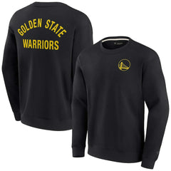 Golden State Warriors Unisex Elements Super Soft Fleece Pullover Sweatshirt Black - NBA