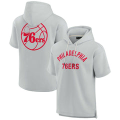Philadelphia 76ers Unisex Elements Super Soft Fleece Short Sleeve Pullover Hoodie Gray - NBA