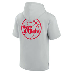 Philadelphia 76ers Unisex Elements Super Soft Fleece Short Sleeve Pullover Hoodie Gray - NBA