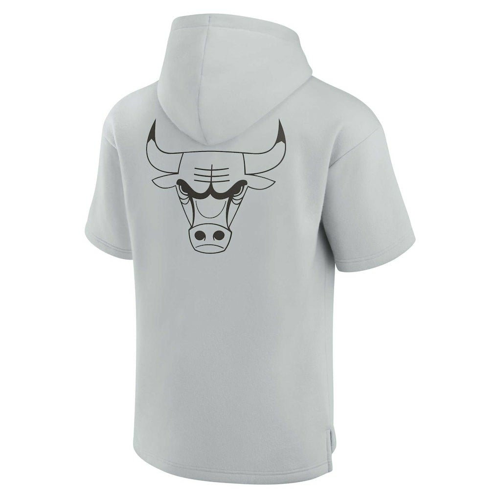 Chicago Bulls Unisex Elements Super Soft Fleece Short Sleeve Pullover Hoodie Gray - NBA