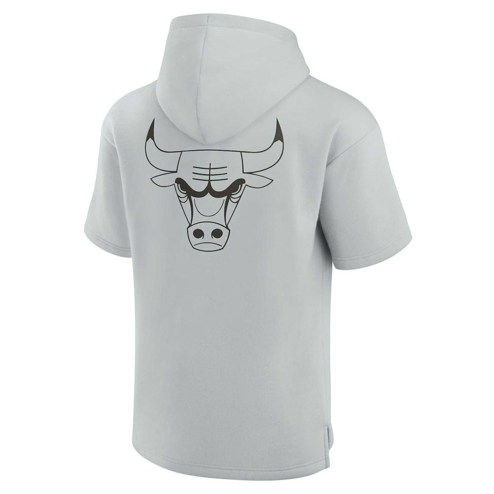 Chicago Bulls Unisex Elements Super Soft Fleece Short Sleeve Pullover Hoodie Gray - NBA
