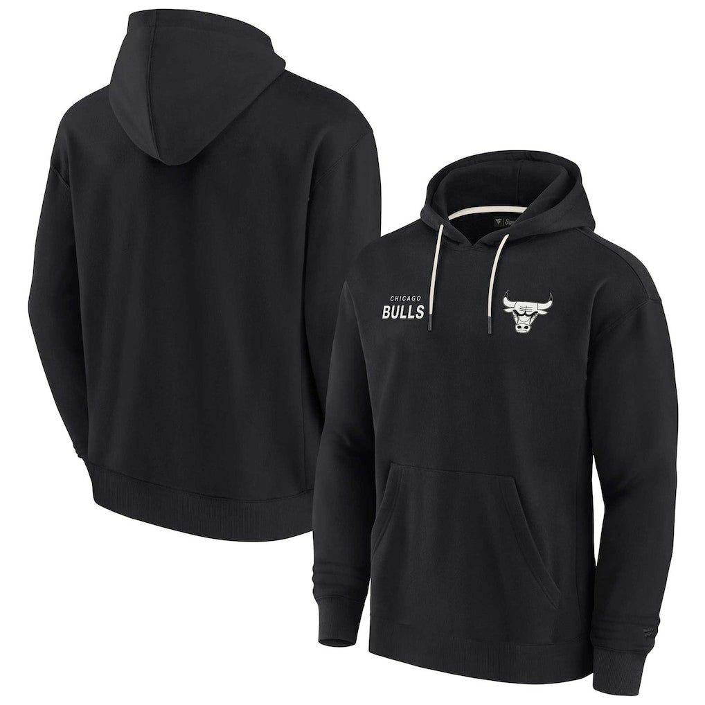 Chicago Bulls Unisex Elements Super Soft Fleece Pullover Hoodie Black - NBA