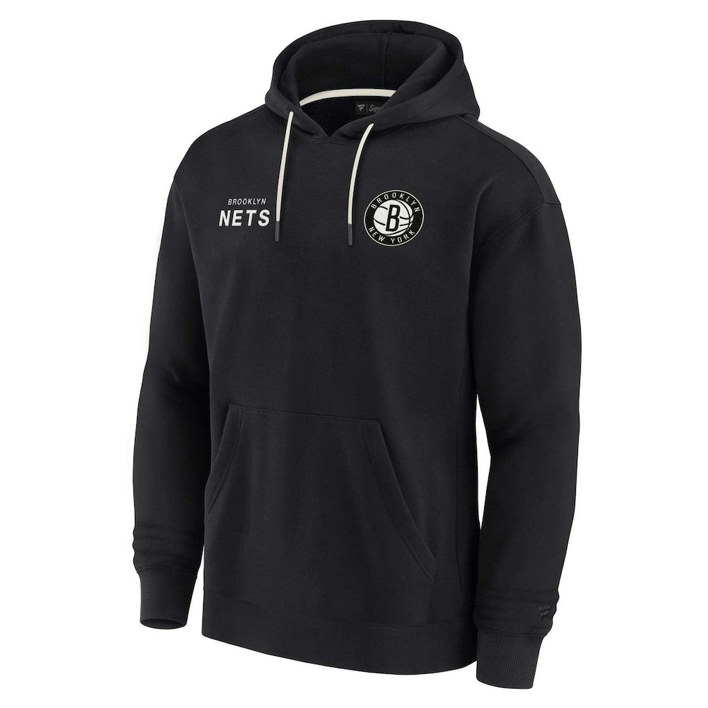 Brooklyn Nets Unisex Elements Super Soft Fleece Pullover Hoodie Black - NBA