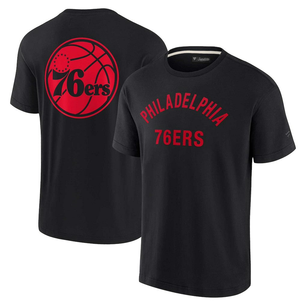 Philadelphia 76ers Unisex Elements Super Soft Short Sleeve T-Shirt Black - NBA