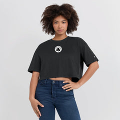 Boston Celtics Women's Elements Super Soft Boxy Cropped T-Shirt Black - NBA