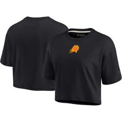 Phoenix Suns Women's Elements Super Soft Boxy Cropped T-Shirt Black - NBA