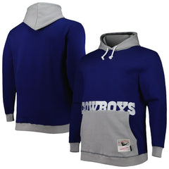 Dallas Cowboys Big & Tall Big Face Pullover Hoodie Navy/Silver | Mitchell & Ness