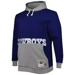 Dallas Cowboys Big & Tall Big Face Pullover Hoodie Navy/Silver | Mitchell & Ness