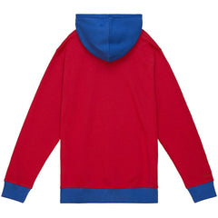 New England Patriots Big & Tall Big Face Pullover Hoodie Red/Navy | Mitchell & Ness
