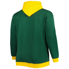 Green Bay Packers Big & Tall Big Face Pullover Hoodie Green/Gold | Mitchell & Ness