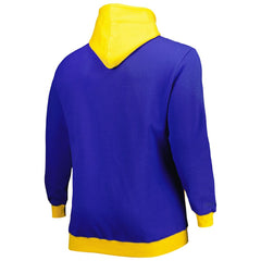 Los Angeles Rams Big & Tall Big Face Pullover Hoodie Royal/Gold | Mitchell & Ness