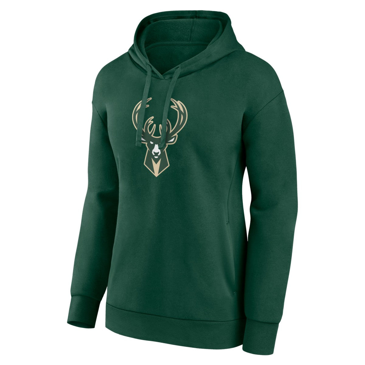 Milwaukee Bucks Women's Team Primary Logo Pullover Hoodie Hunter Green - NBA