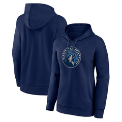 Minnesota Timberwolves Women's Team Primary Logo Pullover Hoodie Navy - NBA