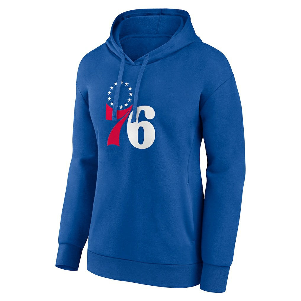 Philadelphia 76ers Women's Team Primary Logo Pullover Hoodie Royal - NBA