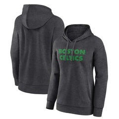 Boston Celtics Women's Wordmark Alt Pullover Hoodie Charcoal - NBA