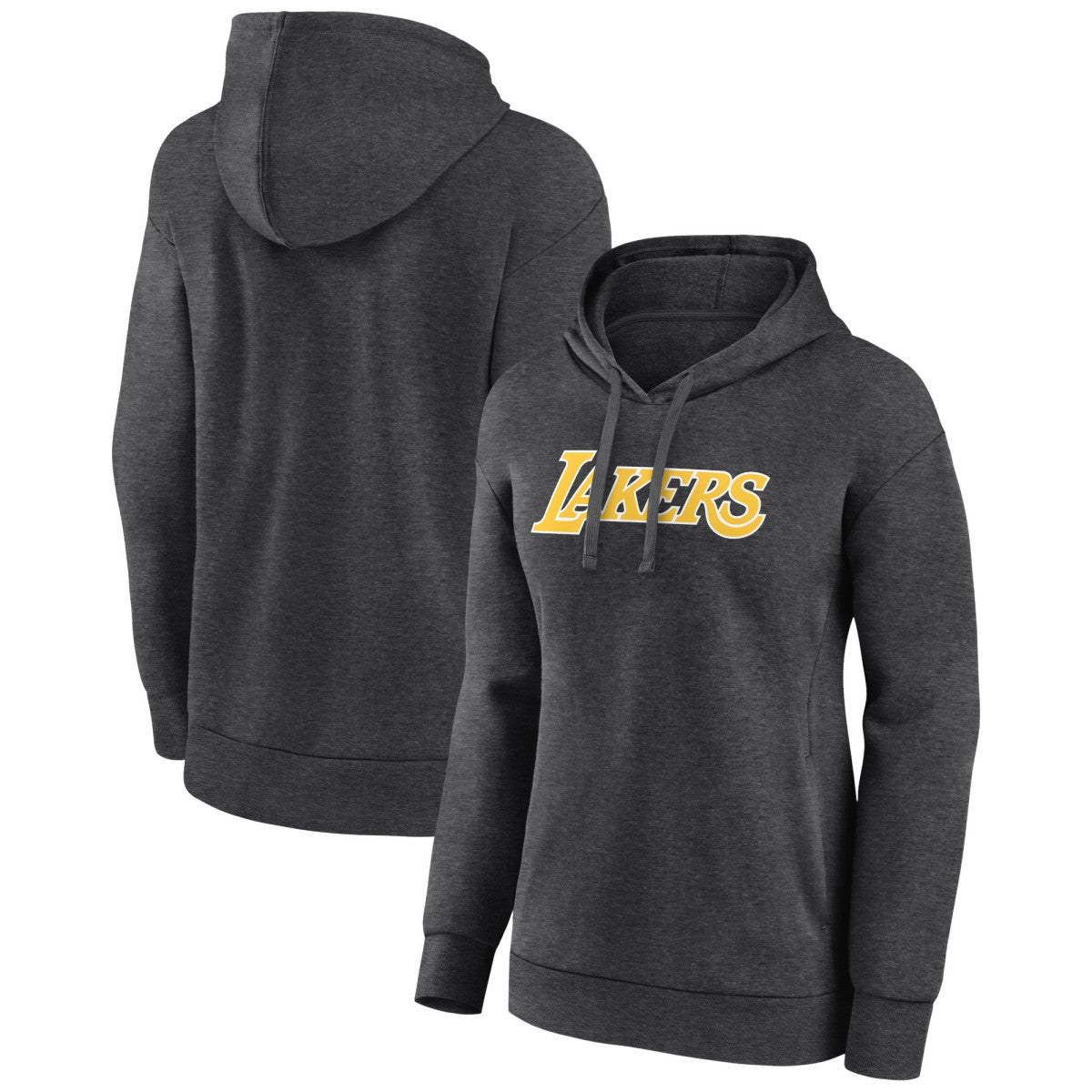 Los Angeles Lakers Women's Wordmark Alt Pullover Hoodie Charcoal - NBA
