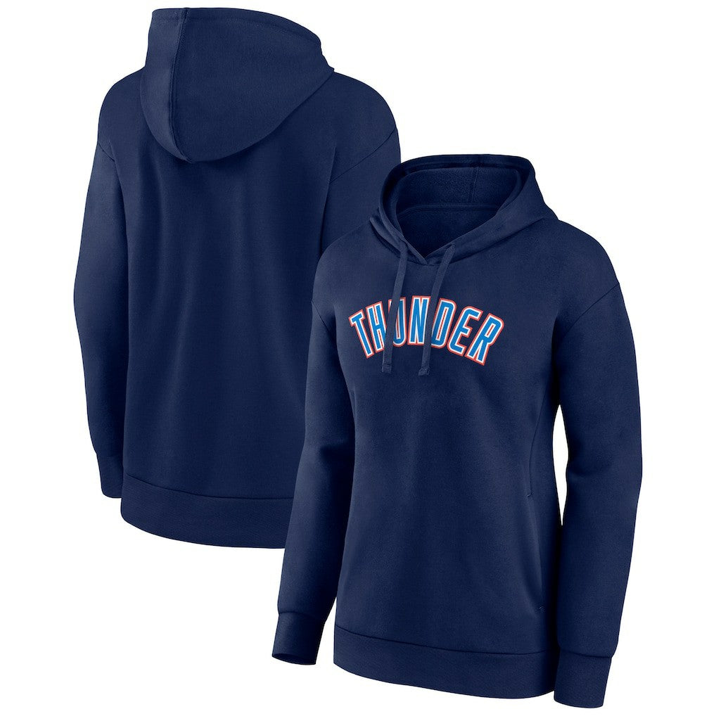 Oklahoma City Thunder Women's Wordmark Alt Pullover Hoodie Navy - NBA