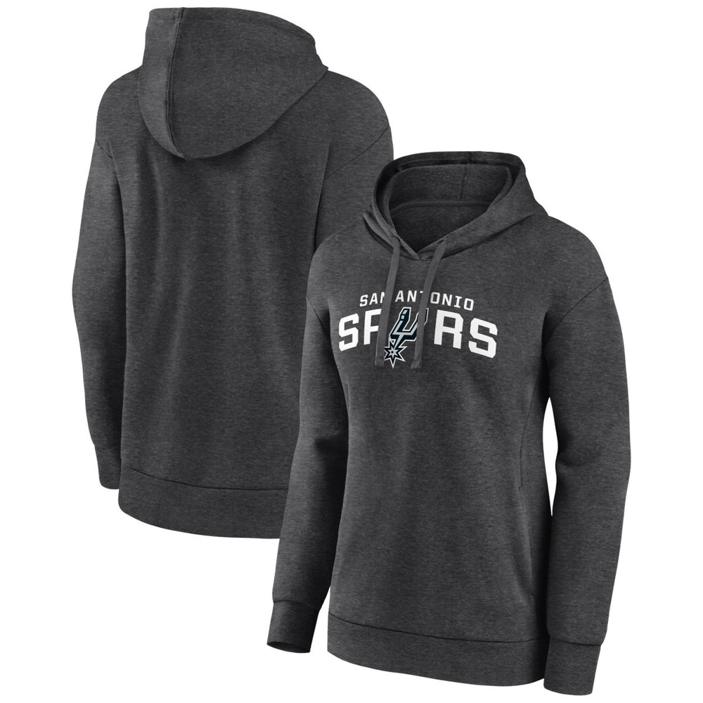 San Antonio Spurs Women's Wordmark Alt Pullover Hoodie Charcoal - NBA