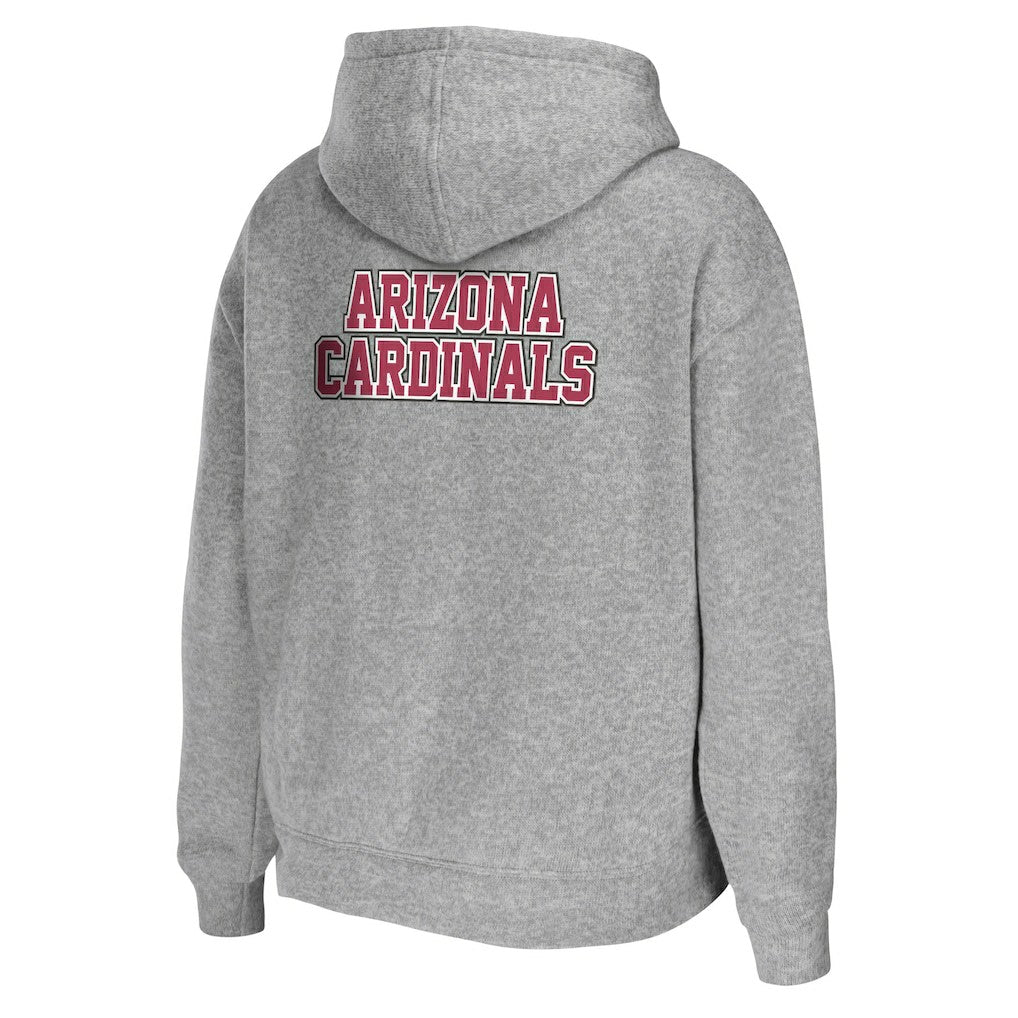 Arizona Cardinals WEAR by Erin Andrews Women's Team Full-Zip Hoodie Heathered Gray | NFL