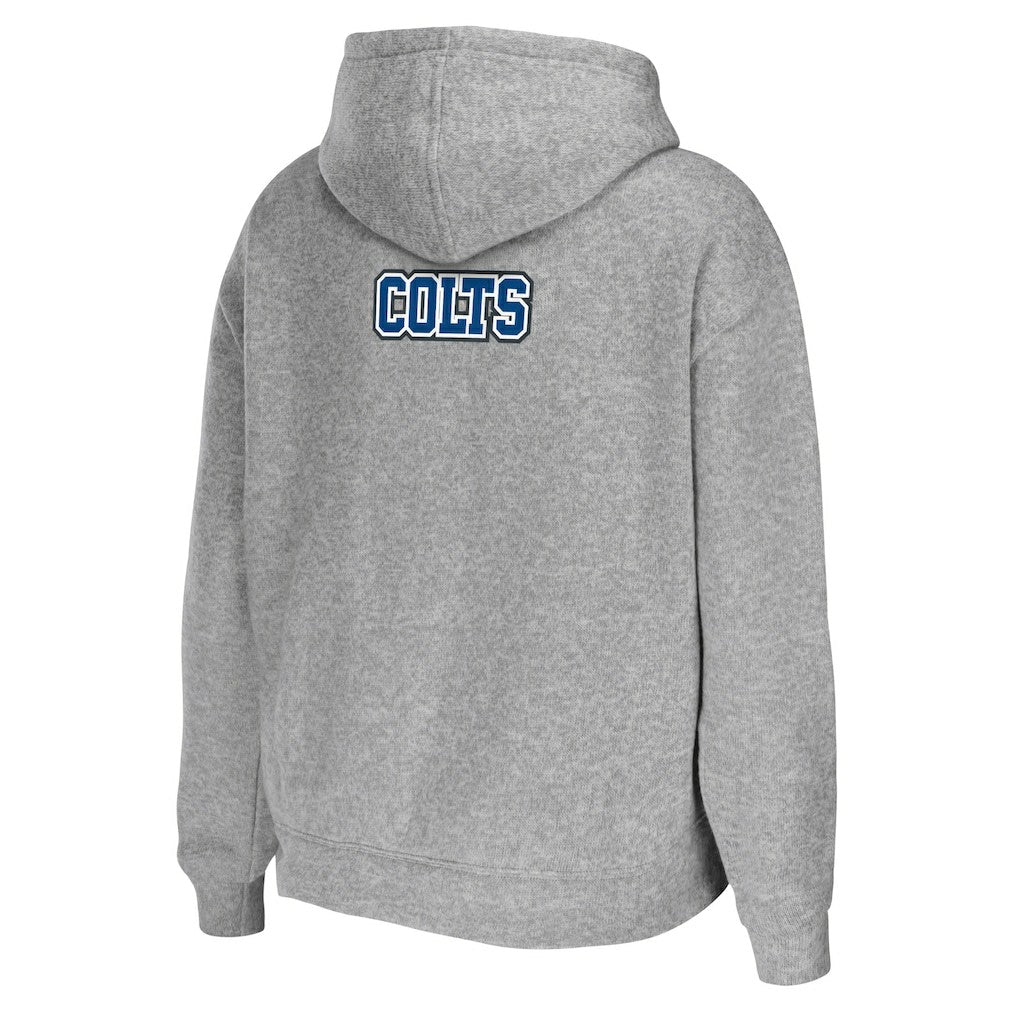 Indianapolis Colts WEAR by Erin Andrews Women's Team Full-Zip Hoodie Heathered Gray | NFL