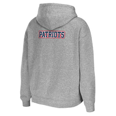 New England Patriots WEAR by Erin Andrews Women's Team Full-Zip Hoodie Heathered Gray | NFL