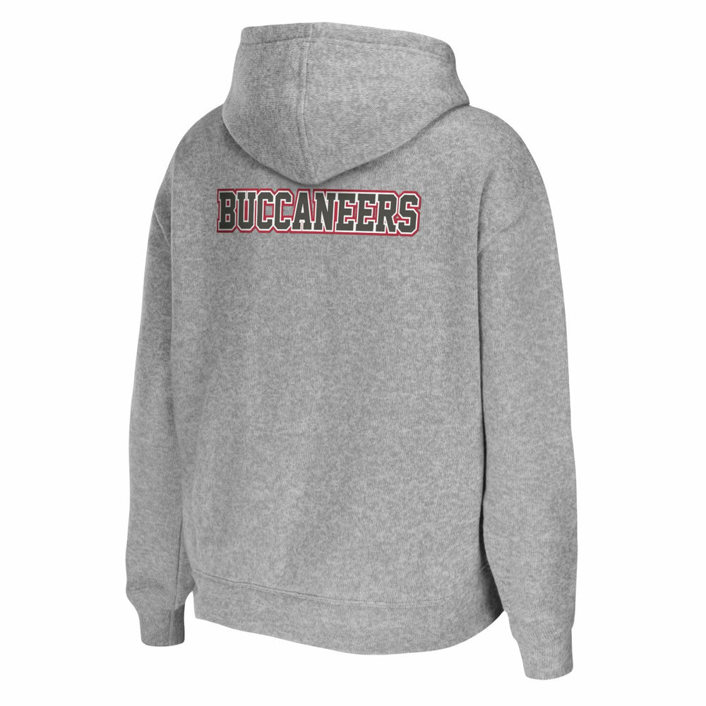 Tampa Bay Buccaneers WEAR by Erin Andrews Women's Team Full-Zip Hoodie Heathered Gray | NFL