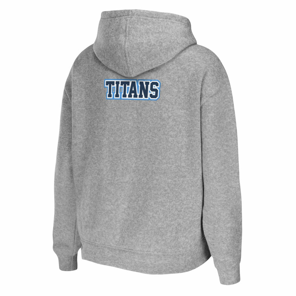 Tennessee Titans WEAR by Erin Andrews Women's Team Full-Zip Hoodie Heathered Gray | NFL