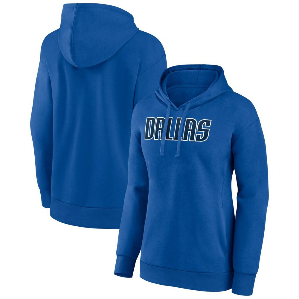 Dallas Mavericks Women's Wordmark Alt Pullover Hoodie Blue - NBA