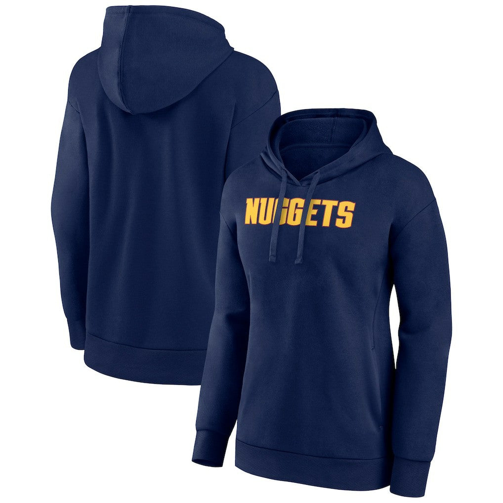 Denver Nuggets Women's Wordmark Alt Pullover Hoodie Navy - NBA